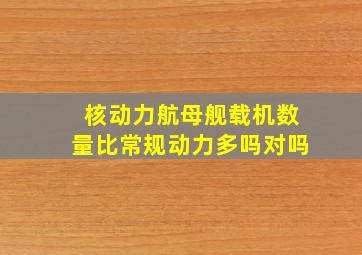 核动力航母舰载机数量比常规动力多吗对吗