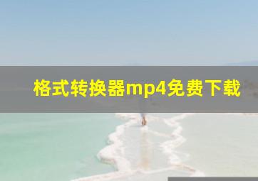 格式转换器mp4免费下载