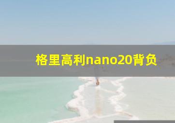 格里高利nano20背负