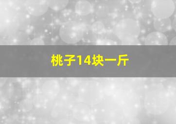 桃子14块一斤