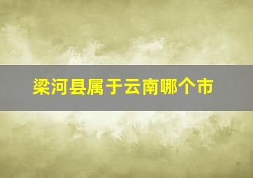 梁河县属于云南哪个市