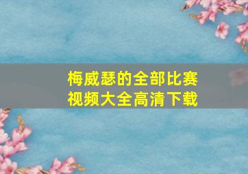 梅威瑟的全部比赛视频大全高清下载