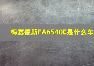 梅赛德斯FA6540E是什么车