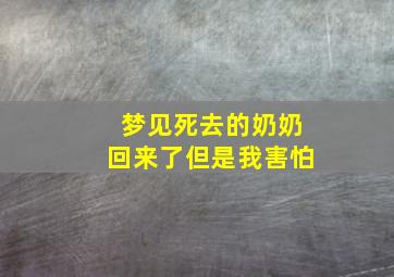 梦见死去的奶奶回来了但是我害怕