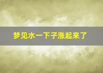 梦见水一下子涨起来了