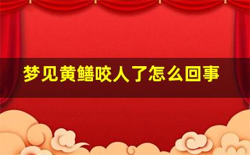 梦见黄鳝咬人了怎么回事