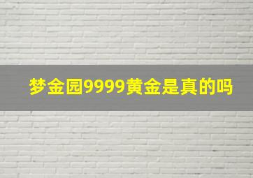 梦金园9999黄金是真的吗