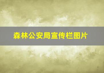 森林公安局宣传栏图片