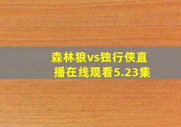 森林狼vs独行侠直播在线观看5.23集