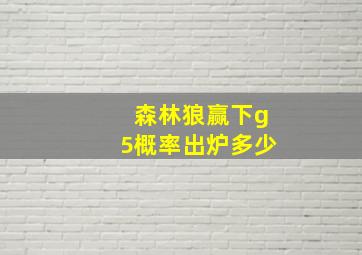 森林狼赢下g5概率出炉多少