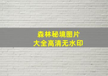 森林秘境图片大全高清无水印