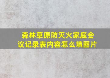 森林草原防灭火家庭会议记录表内容怎么填图片