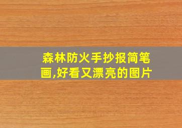 森林防火手抄报简笔画,好看又漂亮的图片