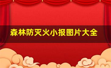 森林防灭火小报图片大全