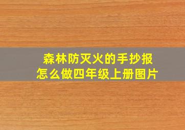 森林防灭火的手抄报怎么做四年级上册图片