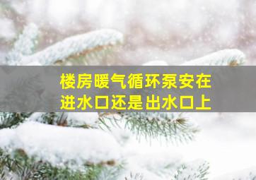 楼房暖气循环泵安在进水口还是出水口上