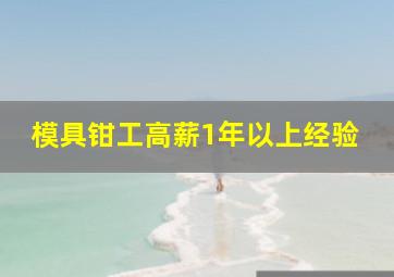 模具钳工高薪1年以上经验