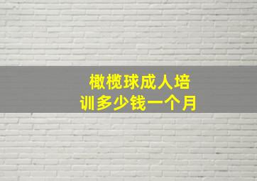 橄榄球成人培训多少钱一个月