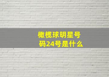 橄榄球明星号码24号是什么