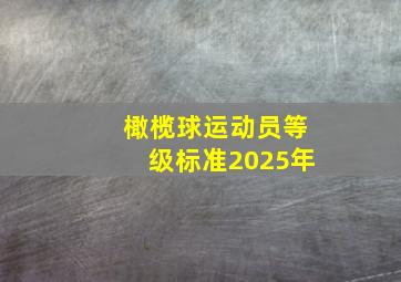 橄榄球运动员等级标准2025年