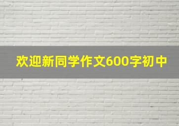 欢迎新同学作文600字初中