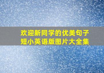 欢迎新同学的优美句子短小英语版图片大全集