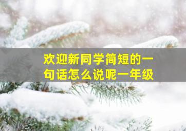 欢迎新同学简短的一句话怎么说呢一年级