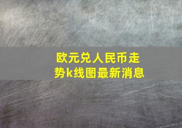 欧元兑人民币走势k线图最新消息