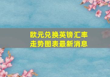 欧元兑换英镑汇率走势图表最新消息