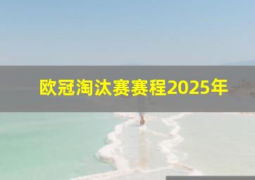 欧冠淘汰赛赛程2025年