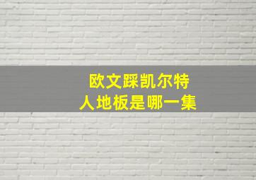 欧文踩凯尔特人地板是哪一集