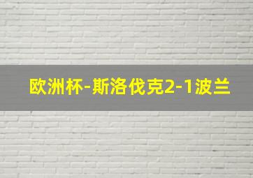 欧洲杯-斯洛伐克2-1波兰