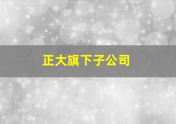 正大旗下子公司