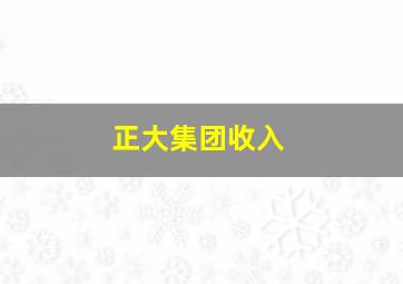 正大集团收入