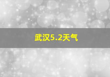 武汉5.2天气