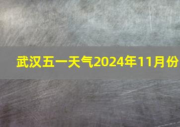 武汉五一天气2024年11月份