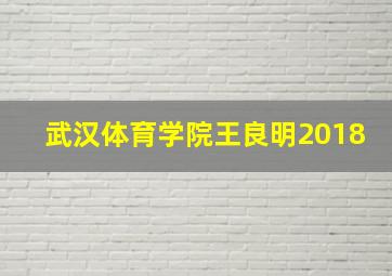 武汉体育学院王良明2018