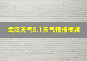 武汉天气5.1天气预报视频