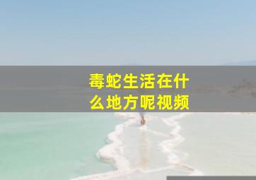 毒蛇生活在什么地方呢视频