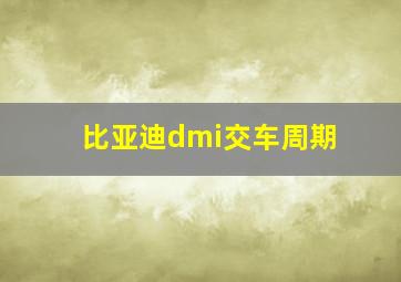 比亚迪dmi交车周期