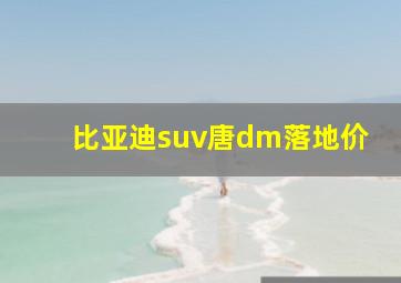 比亚迪suv唐dm落地价