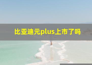 比亚迪元plus上市了吗