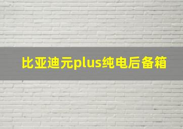 比亚迪元plus纯电后备箱