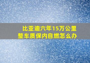 比亚迪六年15万公里整车质保内自燃怎么办