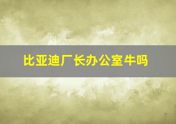 比亚迪厂长办公室牛吗