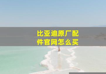 比亚迪原厂配件官网怎么买