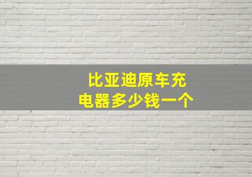 比亚迪原车充电器多少钱一个