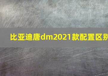 比亚迪唐dm2021款配置区别