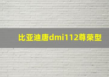 比亚迪唐dmi112尊荣型