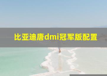 比亚迪唐dmi冠军版配置